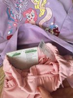 ست بلوز و اسلش توکرکی دخترونه طرح پونی - Image 2